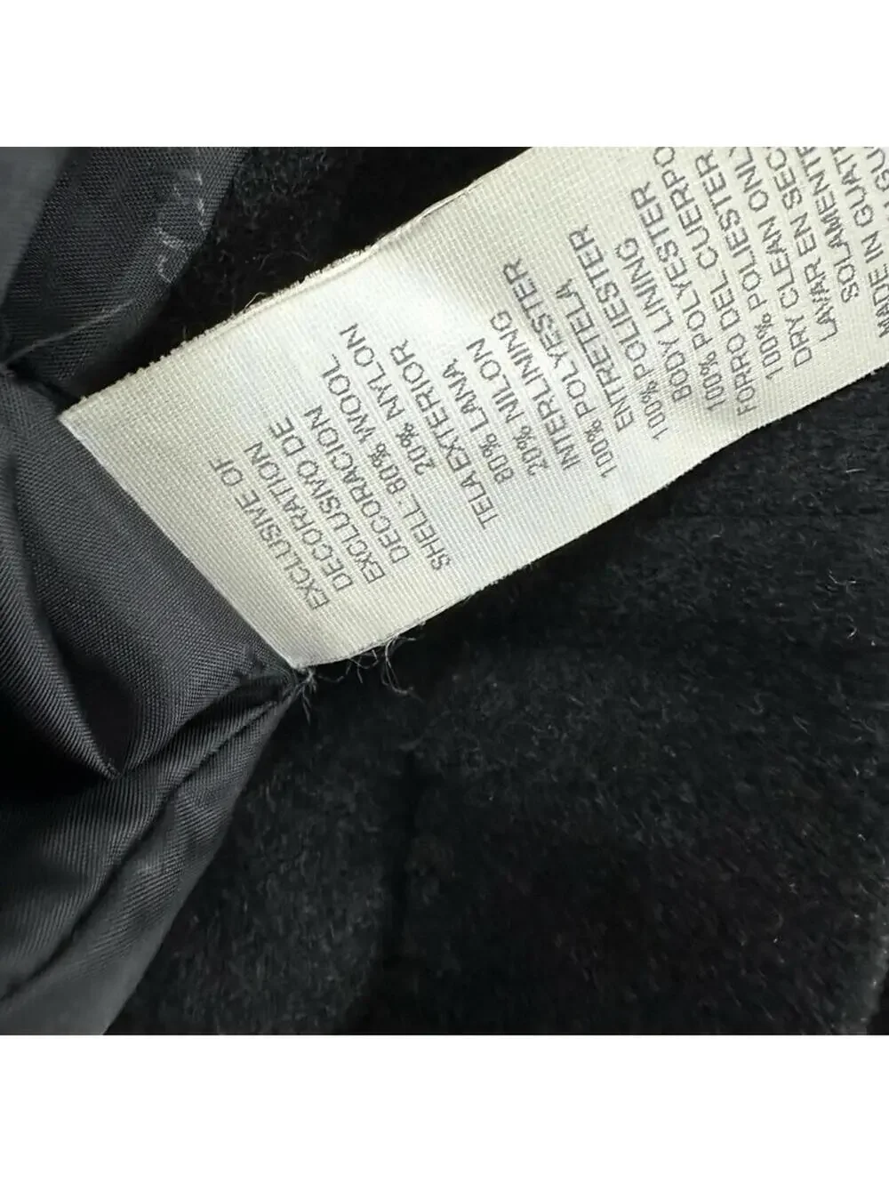 Rothschild Girls Wool Blend Black Zip Up Jacket Size 14